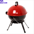 Round charcoal barbecue grill round cast iron camping portable trolley BBQ grill charcoal grill